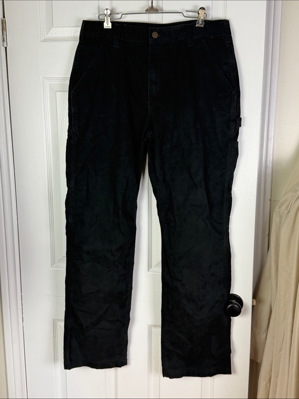 Carhartt men’s relaxed fit twill utility work pants size 34 x 32 black